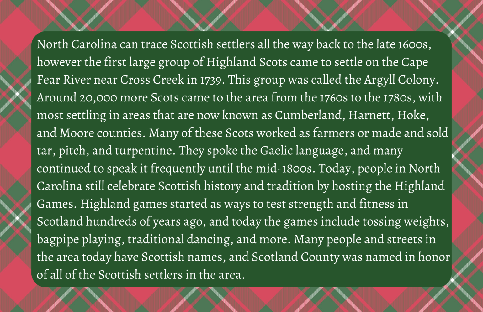 History ToGo Scots Cape Fear Museum